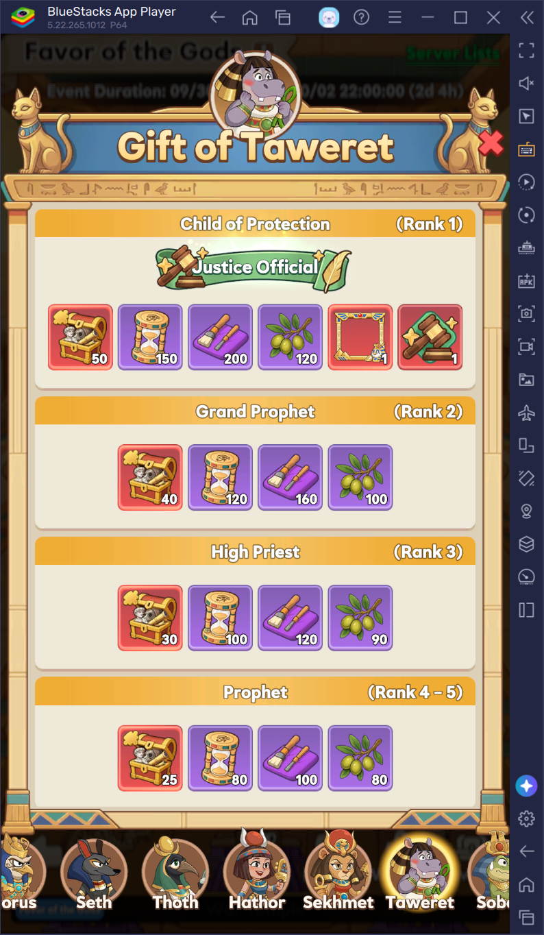 Gift of Taweret rewards Justice Official